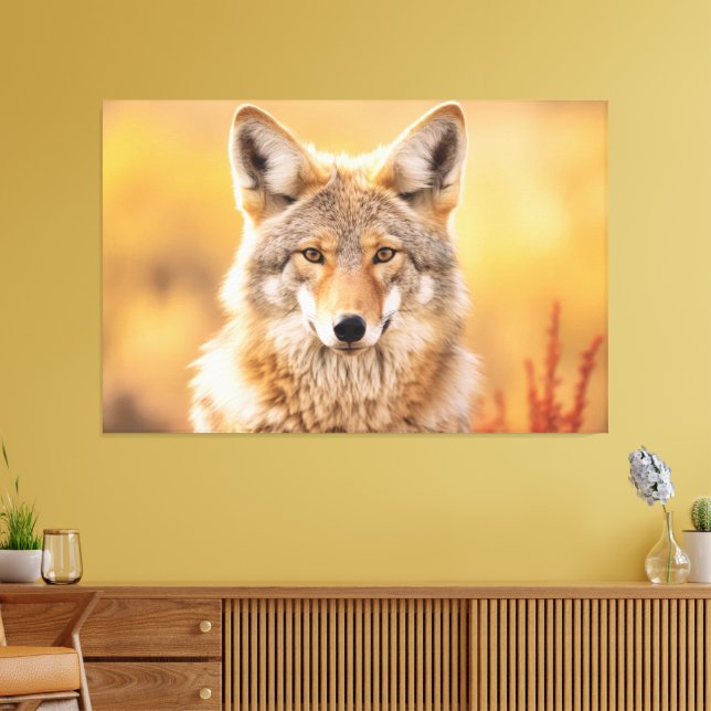 Coyote in nature canvas print (Insitu(LivingRoom))