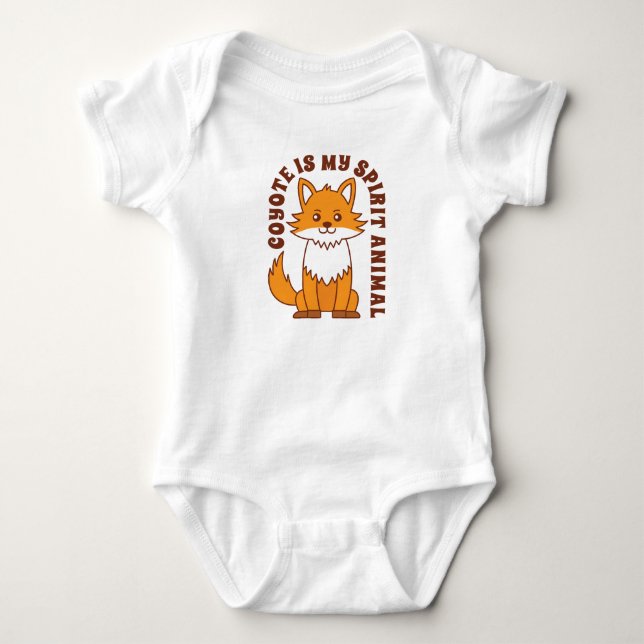 Coyote Is My Spirit Animal Baby Bodysuit (Front)