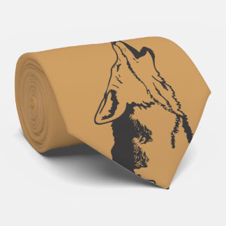 Coyote on gold tie