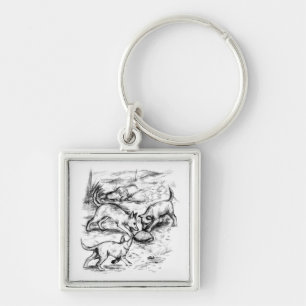 Coyote Pups Keychain