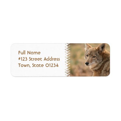 Coyote Return Address Mailing Label