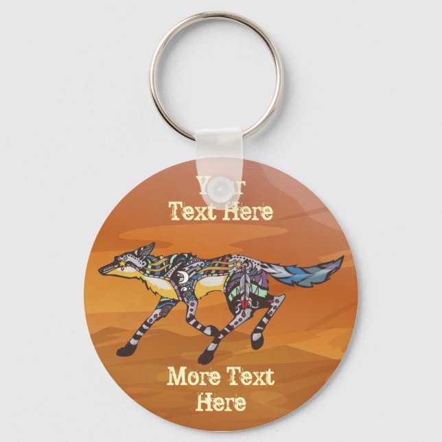 Coyote the Trickster Keychain (Front)