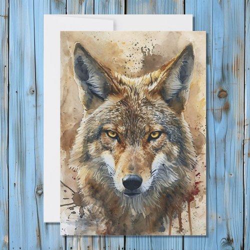 Coyote Totem Spirit Animal Meaning Card 