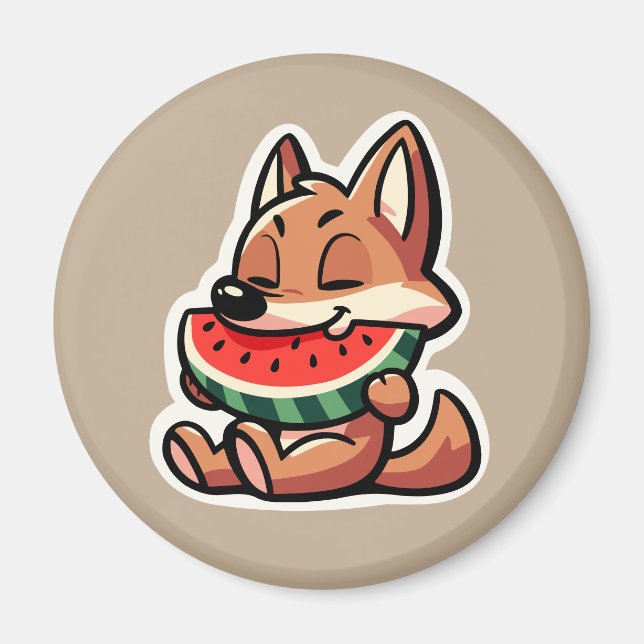 Coyote Watermelon Magnet (Front)