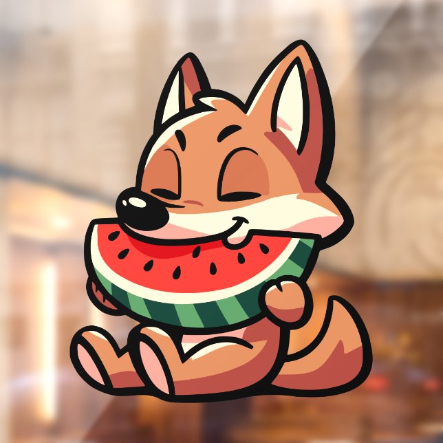 Coyote Watermelon Window Cling (Sheet 2)