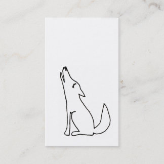Coyote wolf dog howling - fun drawing art CUSTOM Business Card