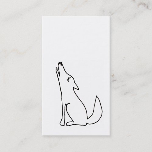 Coyote wolf dog howling _ fun drawing art CUSTOM Business Card