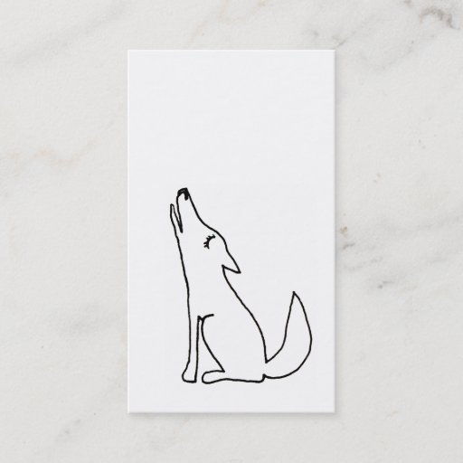 Customizable Coyote wolf dog howling - fun drawing art CUSTOM Business Cards