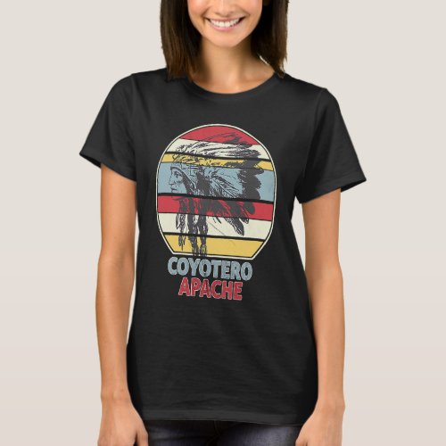 COYOTERO APACHE Tribe Native Mexican Indian Retro  T_Shirt