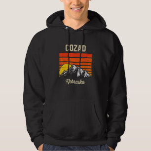 Cozad Nebraska Hometown City State Retro Usa Hoodie
