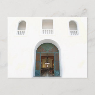 Cozumel church postcard
