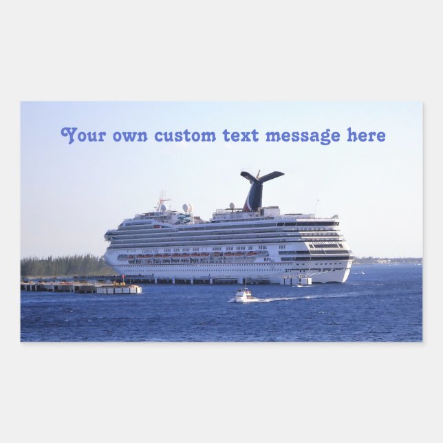 Cozumel Cruise Ship Visit Custom Rectangular Sticker (Front)