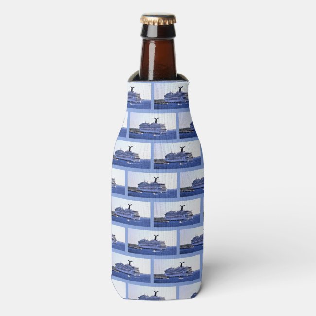 Cozumel Cruise Ship Visitor Pattern Bottle Cooler