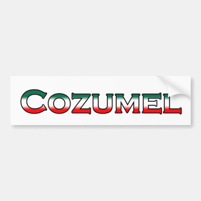 Cozumel Logo (text) Bumper Sticker (Front)