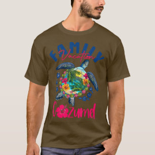 Cozumel Meico Vacation Sea Blue Turtle Matching Fa T-Shirt