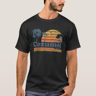 Cozumel Mexico Beach Summer Vacation Sun Vintage 7 T-Shirt