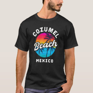 Cozumel Mexico Beach Sunset Summer Vacation Vintag T-Shirt
