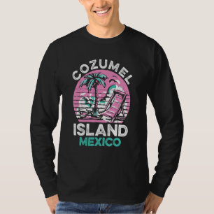 Cozumel Mexico Beaches Retro Cool Distressed Graph T-Shirt