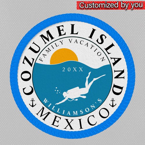 Cozumel Mexico Diving Travel Vacation Souvenir Patch