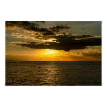 Cozumel Mexico Golden Sunset Ocean