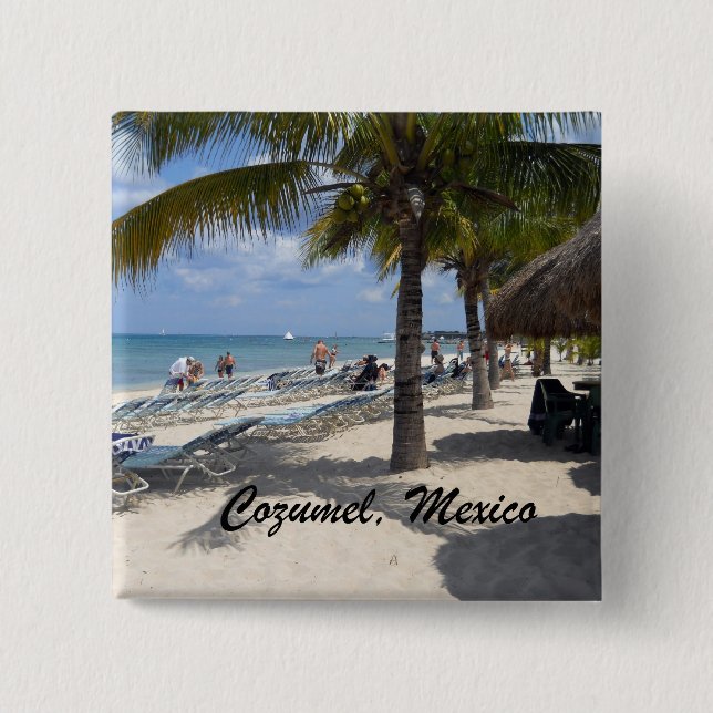 Cozumel, Mexico Pinback Button (Front)