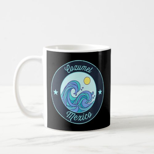 Cozumel Mexico Souvenir Nautical Surfer Graphic  Coffee Mug