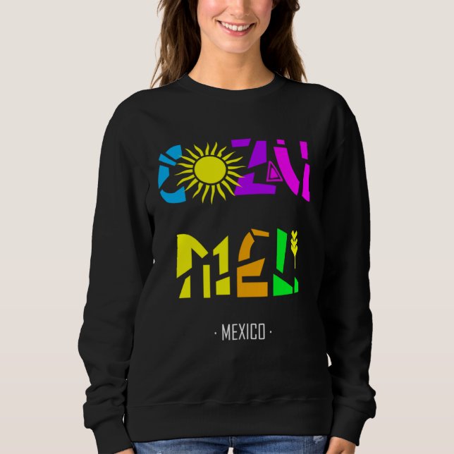 Cozumel Mexico  Vacation Beach Country Sun Swim Cr Sweatshirt (Front)