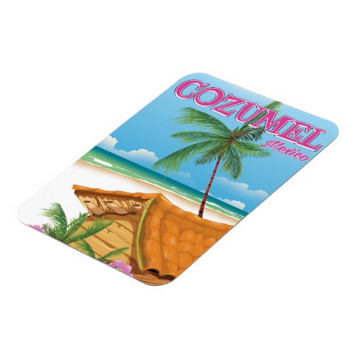 Cozumel Mexico Vintage travel poster print Magnet