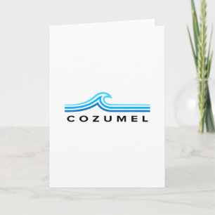 Cozumel Mexico Waves Vintage Mens Womens Girls Boy Card