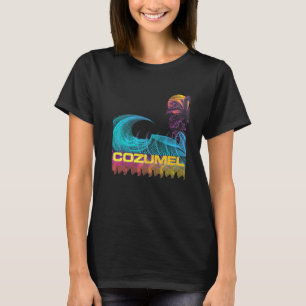 Cozumel Retro 80s Style Vintage Vaporwave Surf T-Shirt