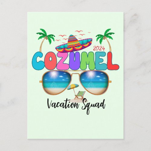 Cozumel Vacation Squad Sun Sand and Memories Mex Postcard