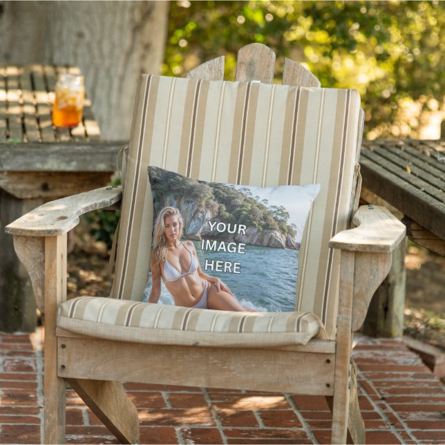 COZY! 🛋️ Add Image or Text Throw Pillow (Chair)