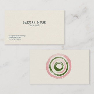 Cozy Aesthetic Matcha and Japandi Lovers Business Card