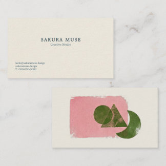Cozy Aesthetic Matcha and Japandi Lovers Business Card