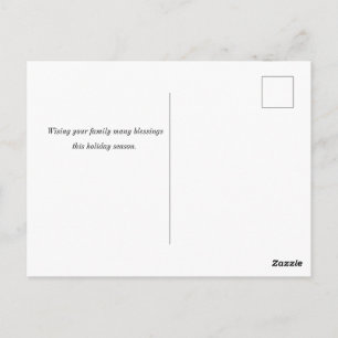 Cozy African American Family Holiday  Postcard