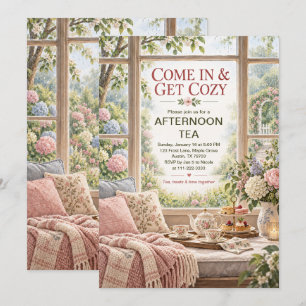 Cozy Afternoon Tea Garden Party Invitation