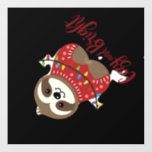 Cozy And Bright Sloth Christmas Lights (1) Wall Decal