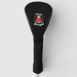 Cozy And Bright Sloth Christmas Lights (2) Golf Head Cover