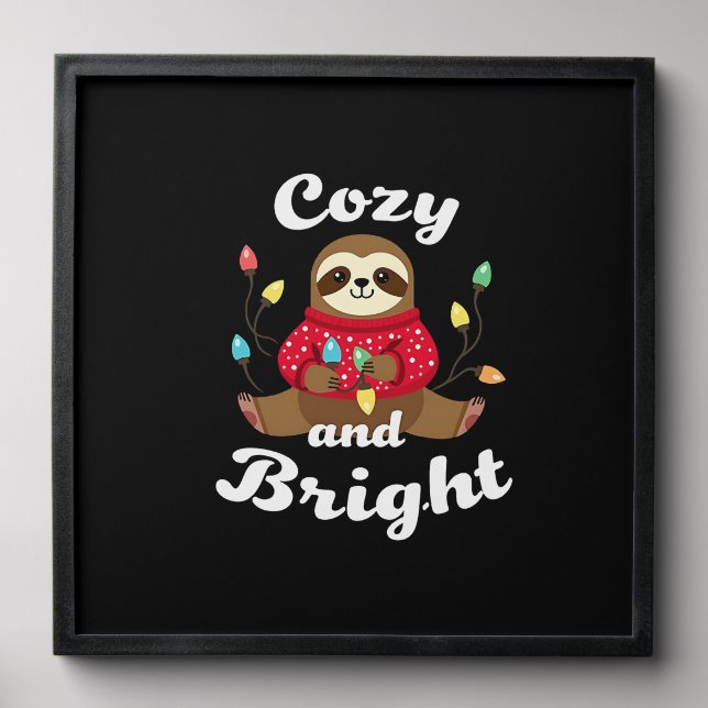 Cozy And Bright Sloth Christmas Lights (2) Peel And Stick Photo Tile (Front Set)