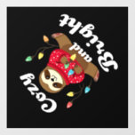 Cozy And Bright Sloth Christmas Lights (2) Wall Decal