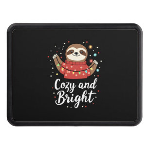 Cozy And Bright Sloth Christmas Lights (4) Hitch Cover