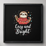 Cozy And Bright Sloth Christmas Lights (4) Peel And Stick Photo Tile