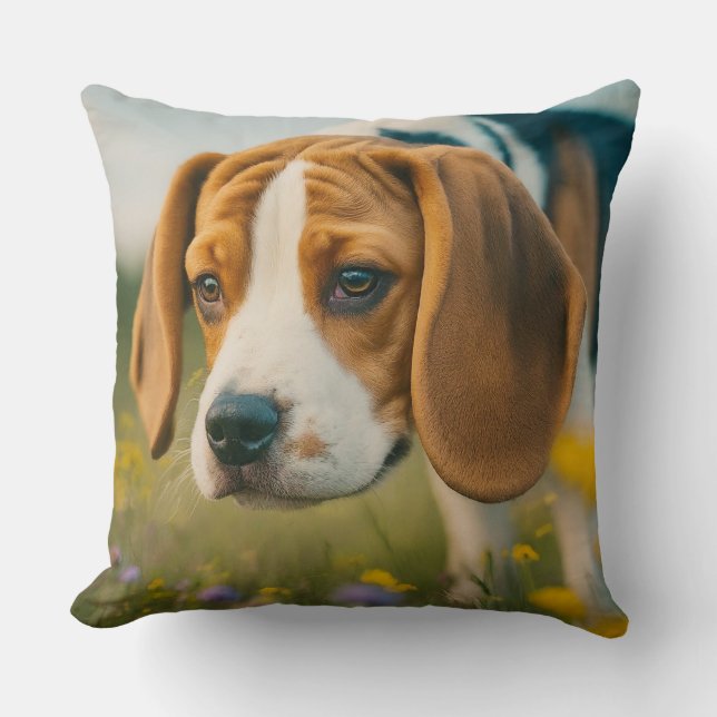 Cozy and Dog Face Pillow - Perfect for Dog Lovers (Front)