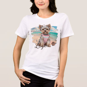 Cozy and Modern Photo and Typography Tri-Blend Shirt