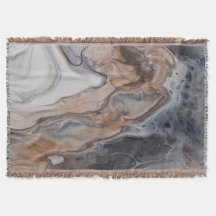Cozy and Soft Bronze, Gray and Cream Marbled