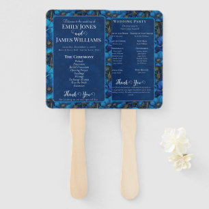 Cozy Anemones Sparkle Mountain Wedding Hand Fan