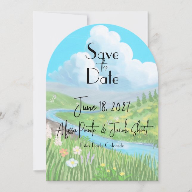 Cozy Animation Studio Flat Save The Date Card (Front)
