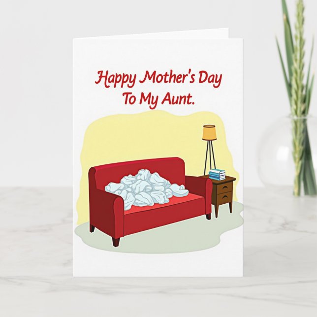 Cozy Aunts Day Sofa Scene Card (Front)