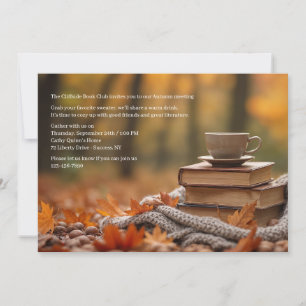 Cozy Autumn Book Club Invitation