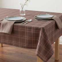 Cozy Autumn Brown Plaid Tartan Geometric